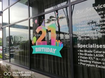 eye level anniversary glass sticker signage signboard at cheras kepong damansara klang kuala lumpur