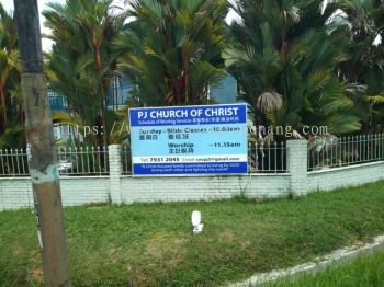 church of christ metal gi signage signboard at klang cheras shah alam puchong kepong damansara subang jaya 