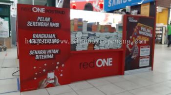 red one wallpaper printing sticker indoor shopping mall signage signboard at kepong damansara shah alam puchong cheras