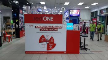 red one wallpaper printing sticker indoor shopping mall signage signboard at kepong damansara shah alam puchong cheras