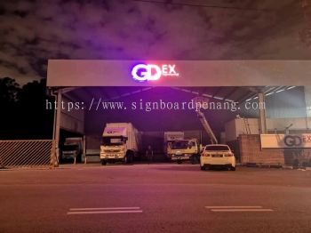 gdex 3d led eg conceal frontlit logo lettering signage signboard at klang kepong damansara shah alam subang jaya 