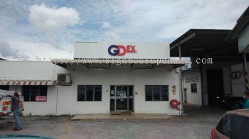 gdex aluminium trism ceiling base 3d aluminum box up led frontlit lettering signage signbaord at kepong damansara subang jaya kuala lumpur shah alam 