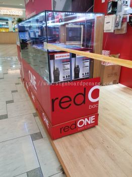 red one shopping mall booth signage signboard at kepong shah alam puchong damansara klang kuala lumpurb