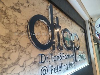 dtop clinic indoor acrylic 3d lettering signage signbaord at klang kuala lumpur shah alam puchong damansara cheras