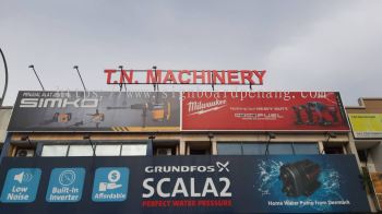 tn machinery 3d box up led frontlit lettering logo signage signboard at Pulau Pinang, George Town, Gelugor, Perai