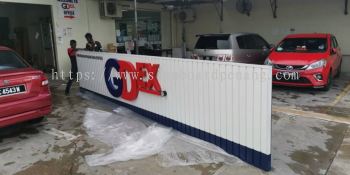 gdex aluminum trism ceiling casing base aluminium box up 3d led frontlit logo lettering signage signboard at klang kuala lumpur shah alam puchong damansara cheras kepong batu caves