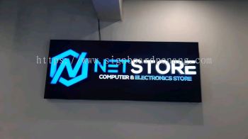 netstore 3d led frontlit lettering indoor signage signboard at subang jaya uptown damansara puchong sungai buloh cheras 