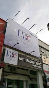 my health clinic billboard 3d box up led frontlit lettering signage signboard at jaya gading