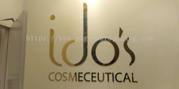 idos stainless steel cut out lettering indoor signage signboard at johor