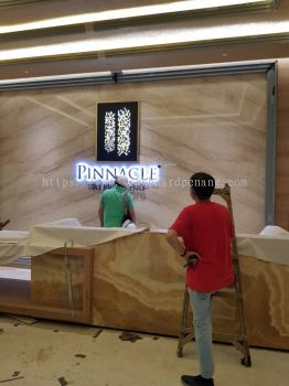 pinnacle 3d stainless steel box up backlit frontlit indoor signage signboard at sri petaling