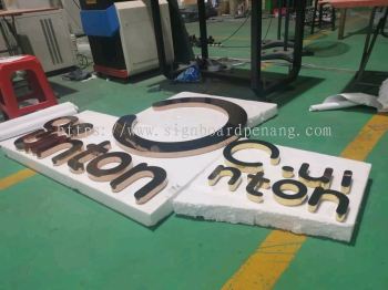 stainless steel rose gold 3d box up lettering logo signage signboard at klang ampang kepong subang jaya 