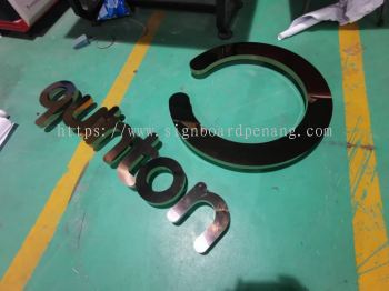 stainless steel rose gold 3d box up lettering logo signage signboard at klang ampang kepong subang jaya 