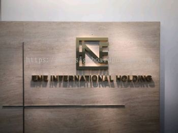 ene international company stainless steel 3d box up lettering logo indoor signage signboard at petaling jaya