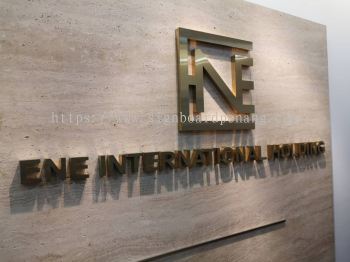 ene international company stainless steel 3d box up lettering logo indoor signage signboard at petaling jaya