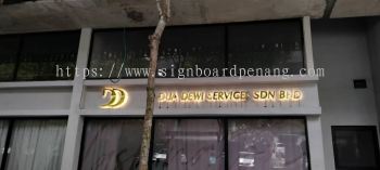 dua dewi services stainless steel 3d led backlit signage signboard at cheras kuala lumpur bukit bintang shah alam 