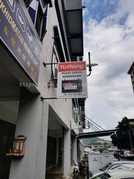 tuflong metal gi double signage signboard at kuala lumpur