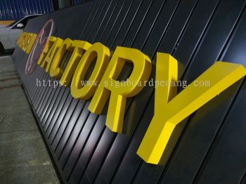 dakgalbi factory aluminium ceiling trism casing aluminium box up 3d lettering signage signboard at kuala lumpur