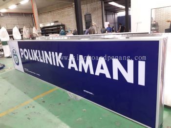 poliklinik amani lightbox signage signboard at puchong