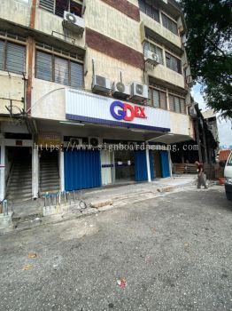 gdex aluminium trism ceiling base 3d box up led frontlit lettering logo signage signboard at kepong batu cave subang jaya cheras