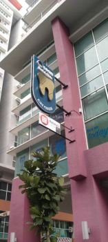 ocean dental stainless steel box up 3d logo double side signage signboard at petaling jaya