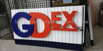 gdex aluminium trism ceiling base 3d box up led frontlit signage signboard 