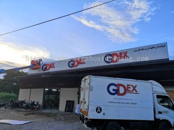 gdex aluminium trism ceiling base 3d box up led frontlit signage signboard 