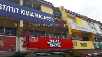 meat cartel aluminium ceiling trism 3d led frontlit lettering and logo signage signboard at kepong subang jaya sunway puchong kuala lumpur klang