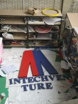 intechventure eg box up 3d logo letteting signage signboard at damansara kepong subang jaya klang cheras