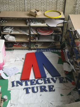 intechventure eg box up 3d logo letteting signage signboard at damansara kepong subang jaya klang cheras