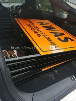 awas a-stand 3m reflective road signage 