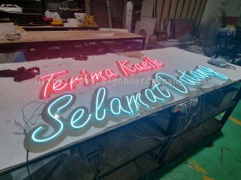 selamat datang terima kasih indoor led neon bar signage 