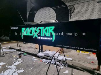 rockstar 3d led rgb color changing light lettering logo signsge signboard at bukit bintang kuala lumpur 