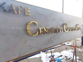 century coffee & co 3d stainless steel box up lettering signage signboard at telok panglima garang