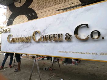 century coffee & co 3d stainless steel box up lettering signage signboard at telok panglima garang 