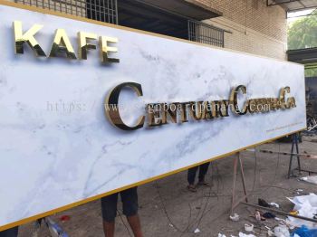 century coffee & co 3d stainless steel box up lettering signage signboard at telok panglima garanf 