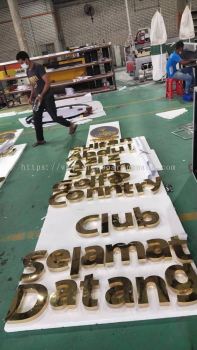 3D STAINLESS STEEL GOLD MIRROR SURFACE LETTERING SIGN MANUFACTURER AT PENANG | KEDAH | PERAK