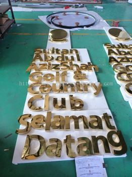 3D STAINLESS STEEL GOLD MIRROR SURFACE LETTERING SIGN MANUFACTURER AT PENANG | KEDAH | PERAK