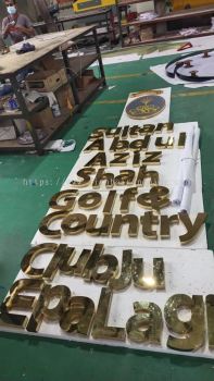 3D STAINLESS STEEL GOLD MIRROR SURFACE LETTERING SIGN MANUFACTURER AT PENANG | KEDAH | PERAK