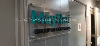 mayflax acrylic base with 3d pvc cut out letteting logo indoor signage signboard at petaling jaya selangor