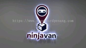 ninja van 3d led backlit eg box up logo lettering indoor signage signboard at kepong subang jaya klang shah alam 