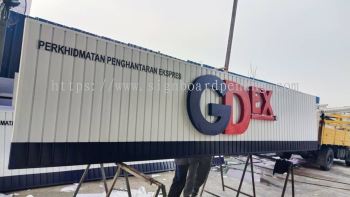 gdex aluminium trism base 3d box up led frontlit lettering logo signage signboard at batu caves kepong puchong klang subang jaya 