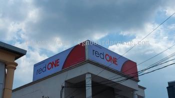 red one lightbox signage signboard at kepong batu caves klang subang jaya 