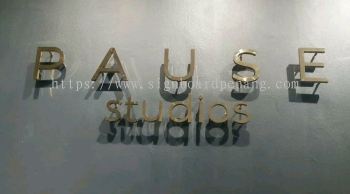 pause studios stainless steel box up lettering indoor signage signboard at shah alam selangor