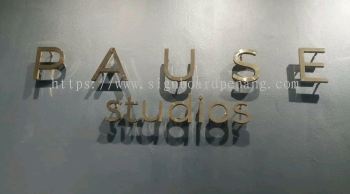 pause studios stainless steel box up lettering indoor signage signboard at shah alam selangor