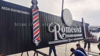 romeo studio aluminium trism base 3d box up led frontlit lettering logo signage signboard at klang subang sunway kepong damansara