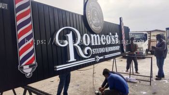 romeo studio aluminium trism base 3d box up led frontlit lettering logo signage signboard at klang subang sunway kepong damansara