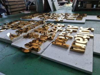 3D STAINLESS STEEL GOLD MIRROR SURFACE LETTERING SIGN MANUFACTURER AT PENANG | KEDAH | PERAK