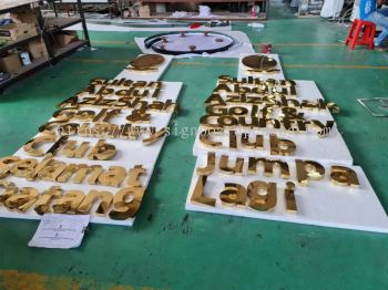 3D STAINLESS STEEL GOLD MIRROR SURFACE LETTERING SIGN MANUFACTURER AT PENANG | KEDAH | PERAK