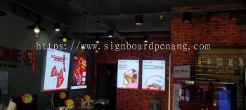 red one fabric lightbox indoor signage signboard at kepong damansara subang usj klang 