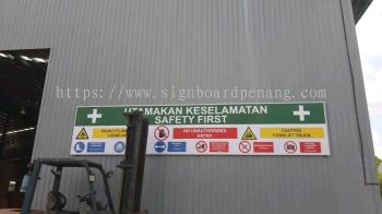 construction safety metal gi signage 